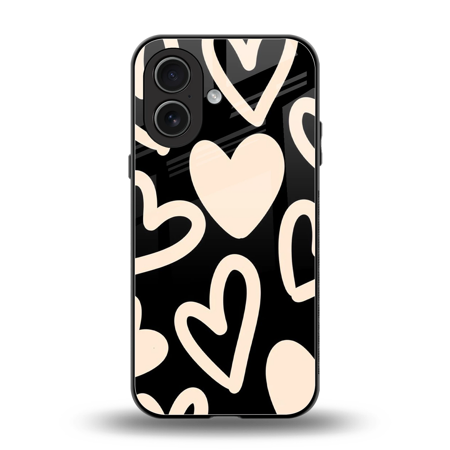 Eternal Hearts back phone cover | glass case for iphone 17
