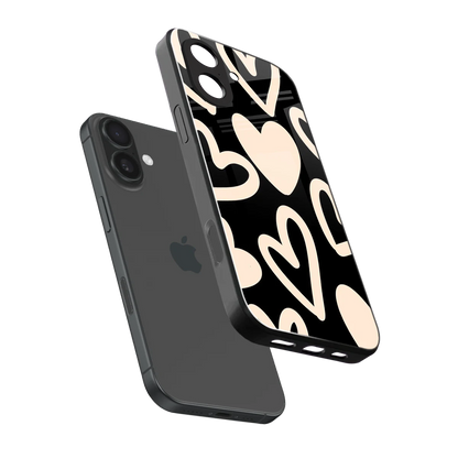 Eternal Hearts sleek iphone 17 cover with tempered glass back and TPU edges