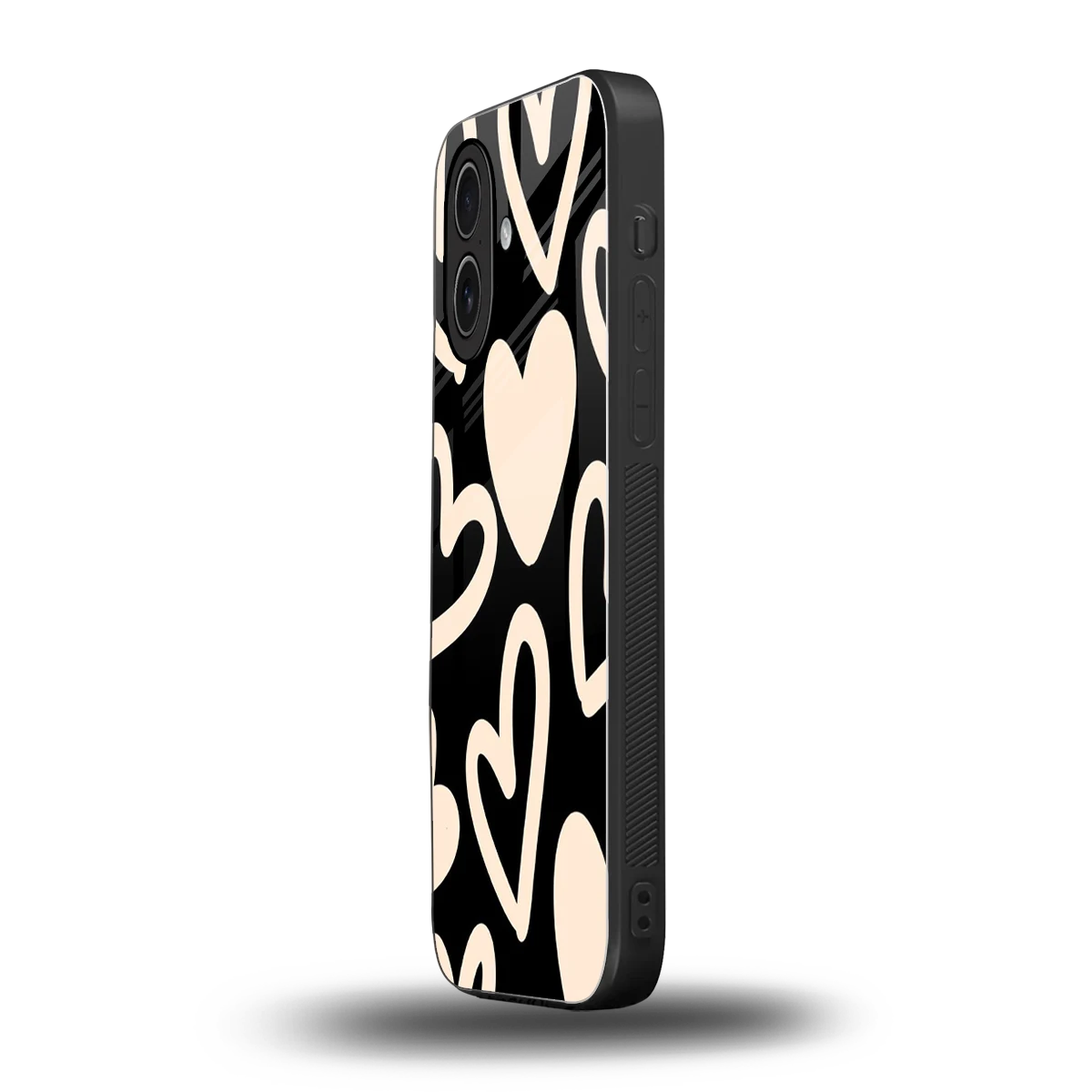 Eternal Hearts iphone 17 mobile cover | shockproof glass phone case
