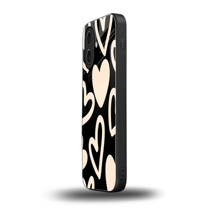Eternal Hearts iphone 17 mobile cover | shockproof glass phone case