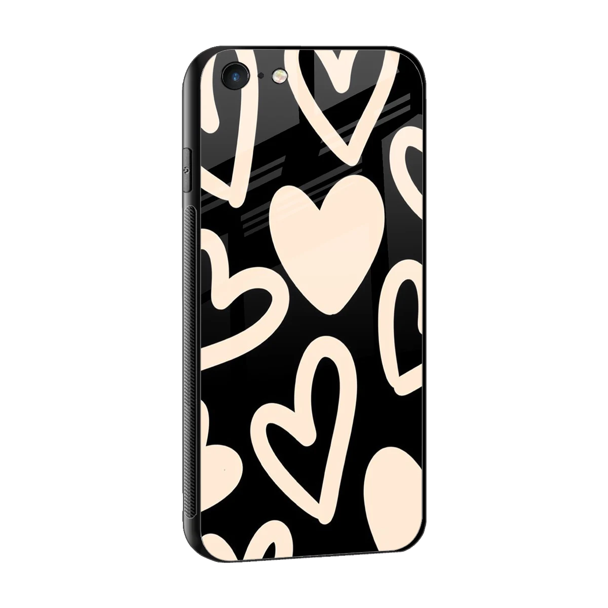 Eternal Hearts sleek iphone 6s cover with tempered glass back and TPU edges