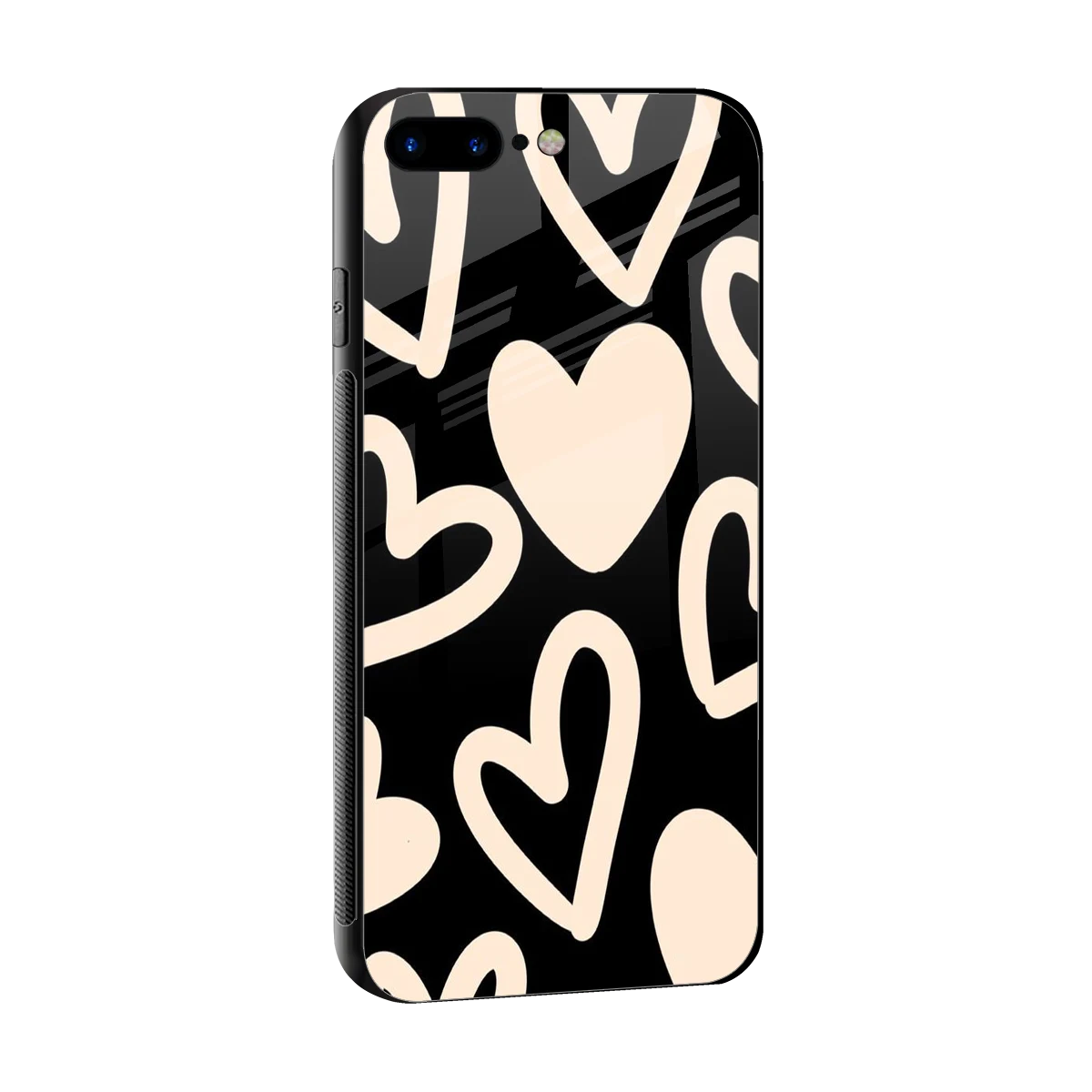 Eternal Hearts sleek iphone 7 plus cover with tempered glass back and TPU edges