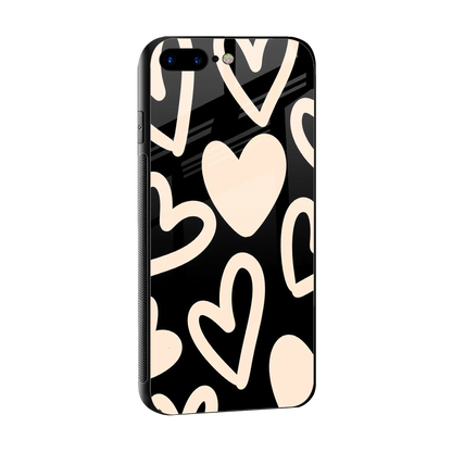 Eternal Hearts sleek iphone 7 plus cover with tempered glass back and TPU edges