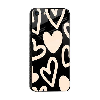 Eternal Hearts sleek iphone 7 cover with tempered glass back and TPU edges