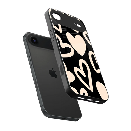 Eternal Hearts sleek iphone air cover with tempered glass back and TPU edges
