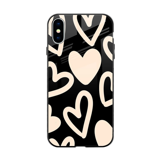 Eternal Hearts back phone cover | glass case for iphone x