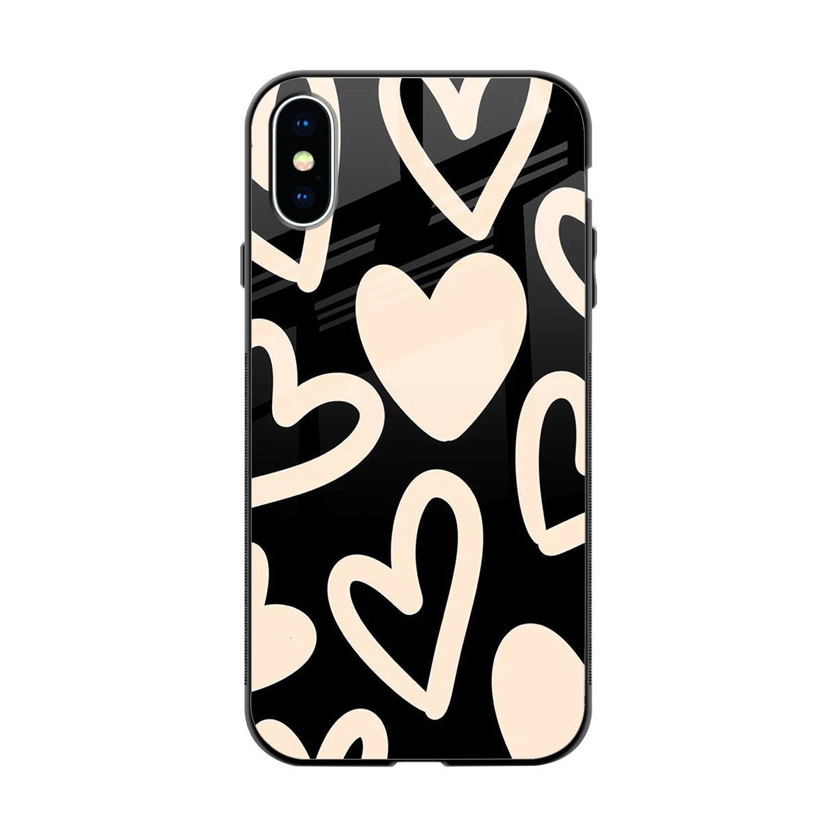 Eternal Hearts back phone cover | glass case for iphone xs