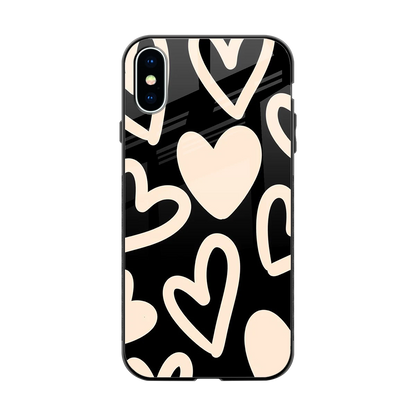 Eternal Hearts back phone cover | glass case for iphone xs