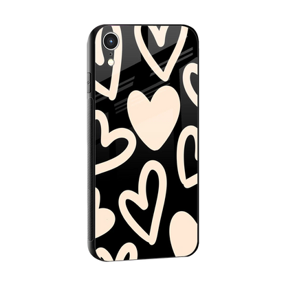 Eternal Hearts sleek iphone xr cover with tempered glass back and TPU edges