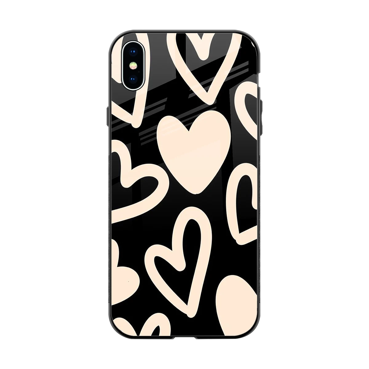 Eternal Hearts back phone cover | glass case for iphone xs max
