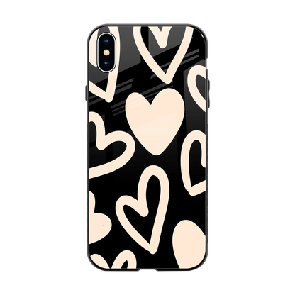 Eternal Hearts back phone cover | glass case for iphone xs max