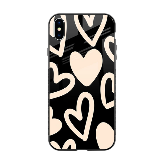 Eternal Hearts back phone cover | glass case for iphone xs max