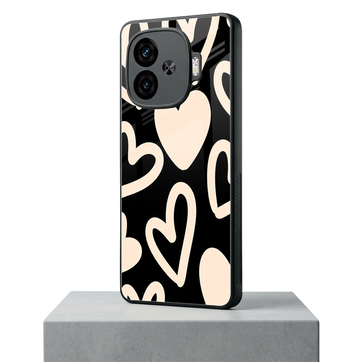 Eternal Hearts iqoo neo 10r 5g mobile cover | shockproof glass phone case