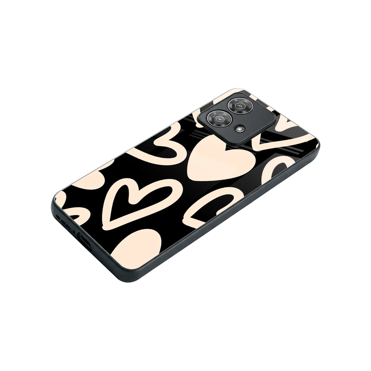 Eternal Hearts stylish phone case for motorola edge 40 neo 5g | glossy glass and slim fit