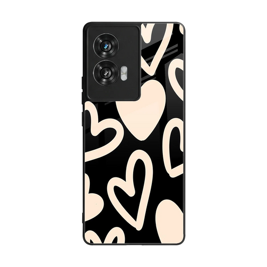 Eternal Hearts back phone cover | glass case for motorola edge 50 fusion