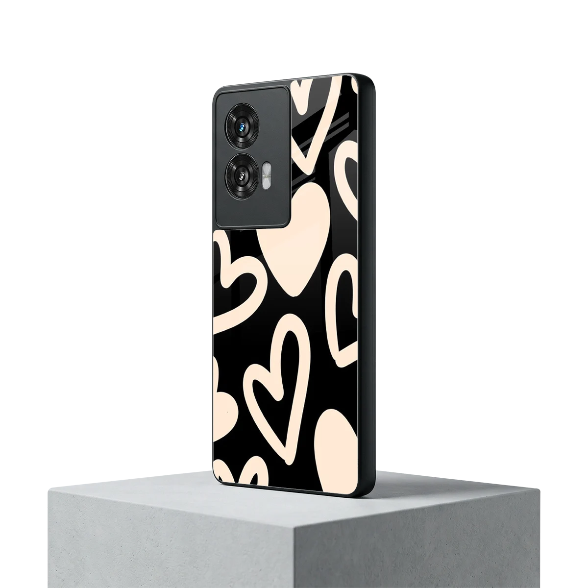 Eternal Hearts motorola edge 50 fusion mobile cover | shockproof glass phone case
