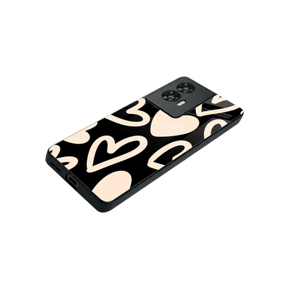 Eternal Hearts stylish phone case for motorola edge 50 fusion | glossy glass and slim fit