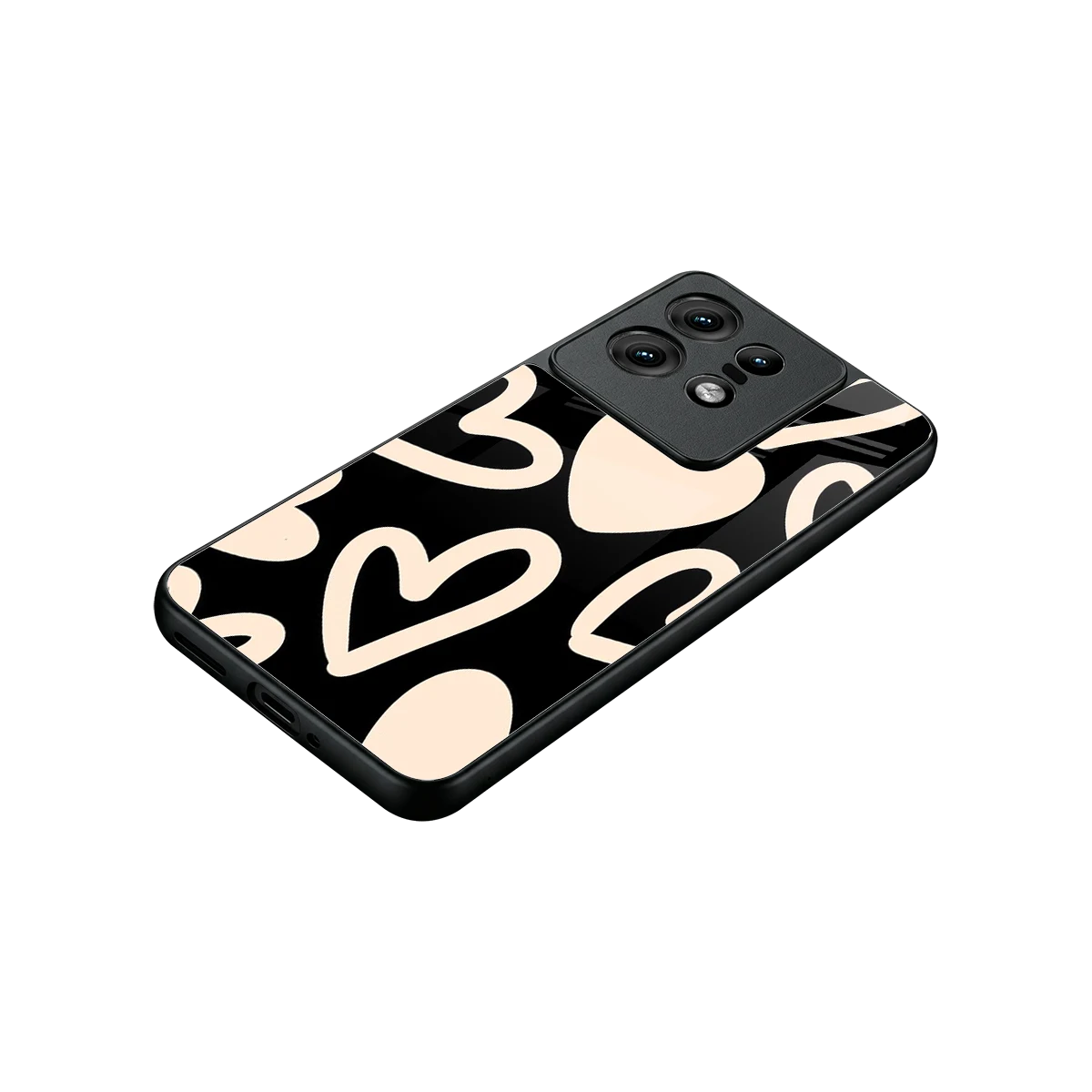 Eternal Hearts stylish phone case for motorola edge 50 pro | glossy glass and slim fit