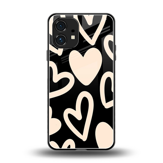 Eternal Hearts back phone cover | glass case for nothing phone 1