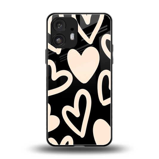 Eternal Hearts back phone cover | glass case for nothing phone 2
