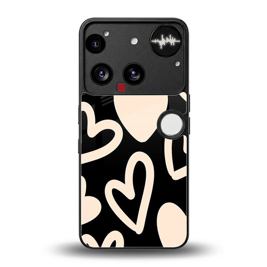 Eternal Hearts back phone cover | glass case for nothing phone 3