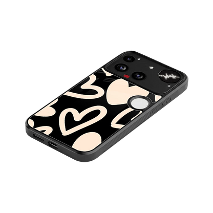 Eternal Hearts stylish phone case for nothing phone 3 | glossy glass and slim fit