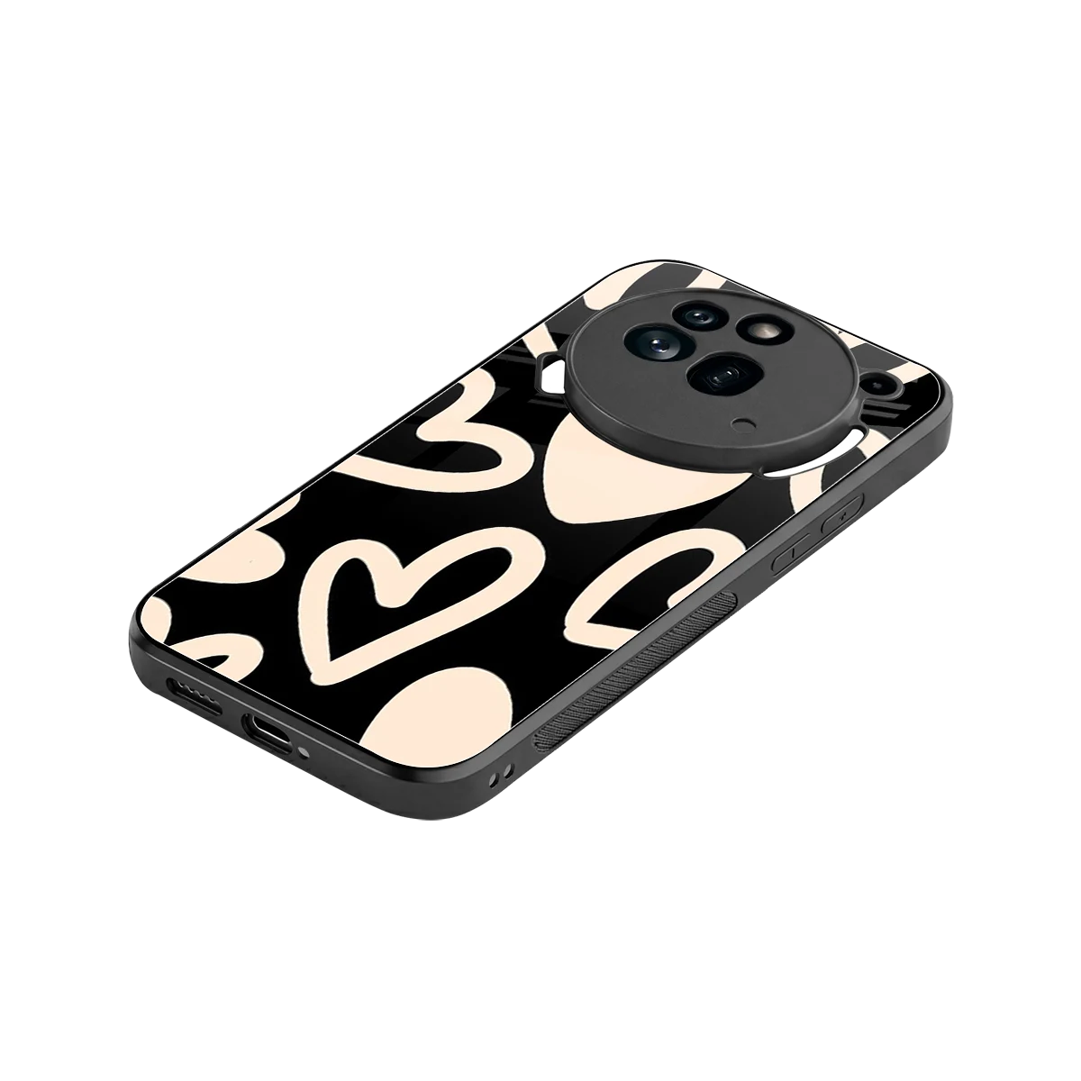 Eternal Hearts stylish phone case for nothing phone 3a pro | glossy glass and slim fit
