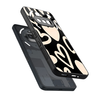 Eternal Hearts sleek nothing phone 3a cover with tempered glass back and TPU edges