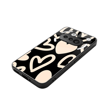 Eternal Hearts stylish phone case for nothing phone 3a | glossy glass and slim fit