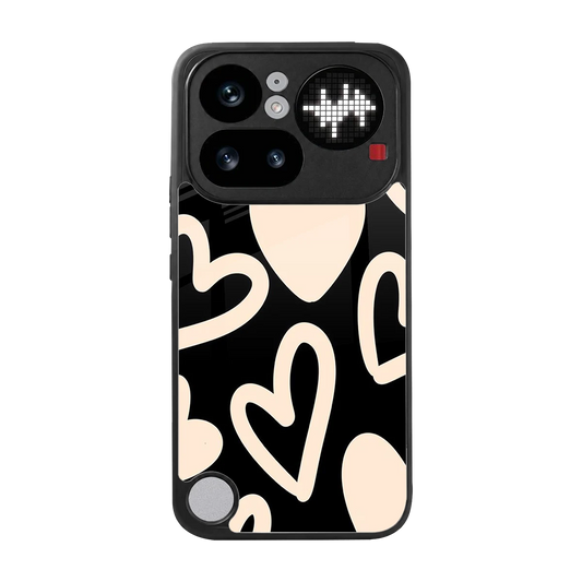 Eternal Hearts back phone cover | glass case for nothing phone 4a pro
