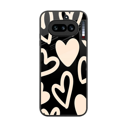 Eternal Hearts back phone cover | glass case for nothing phone 4a