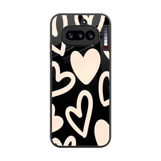 Eternal Hearts back phone cover | glass case for nothing phone 4a