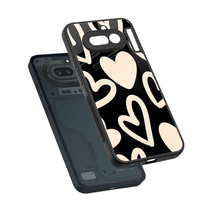 Eternal Hearts sleek nothing phone 4a cover with tempered glass back and TPU edges