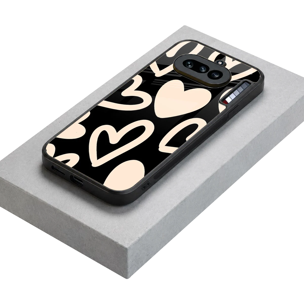 Eternal Hearts stylish phone case for nothing phone 4a | glossy glass and slim fit