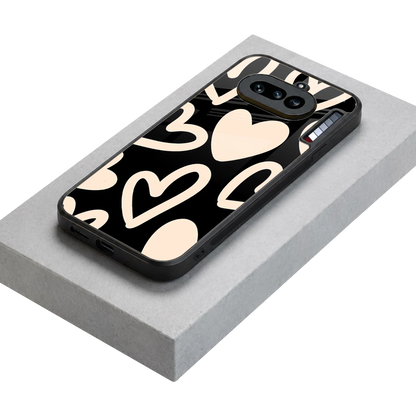 Eternal Hearts stylish phone case for nothing phone 4a | glossy glass and slim fit