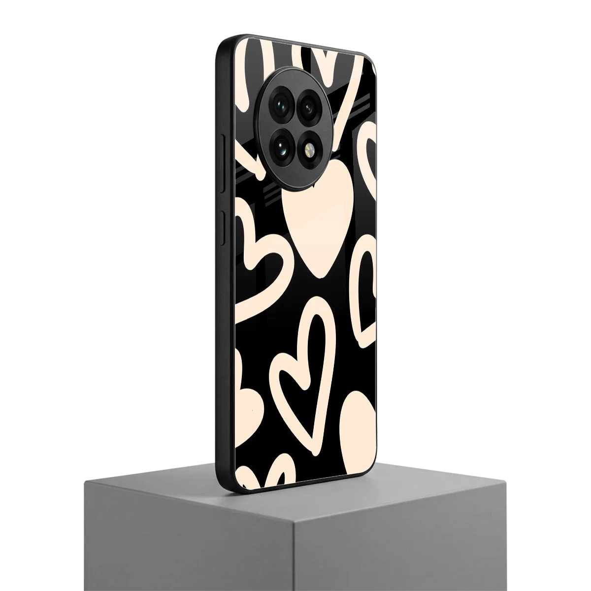 Eternal Hearts oneplus 13r mobile cover | shockproof glass phone case