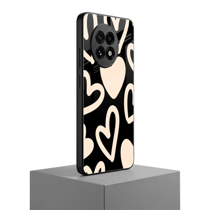 Eternal Hearts oneplus 13r mobile cover | shockproof glass phone case