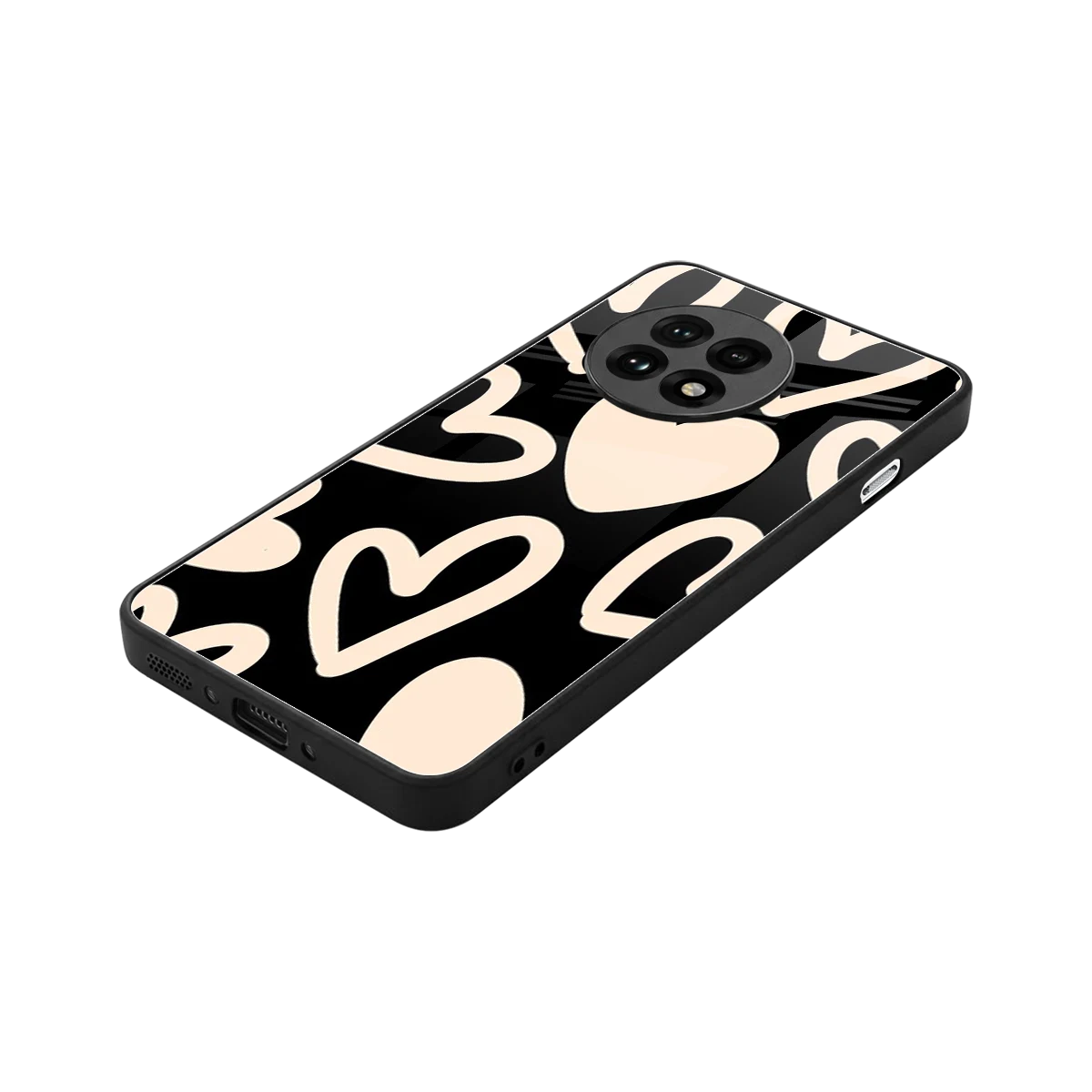 Eternal Hearts stylish phone case for oneplus 13r | glossy glass and slim fit