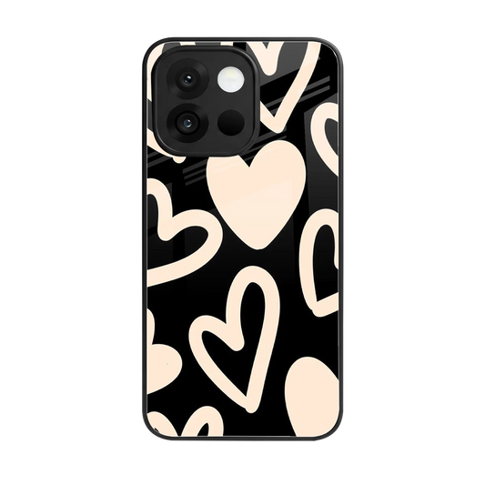 Eternal Hearts back phone cover | glass case for oneplus 13s