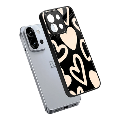 Eternal Hearts sleek oneplus 13s cover with tempered glass back and TPU edges