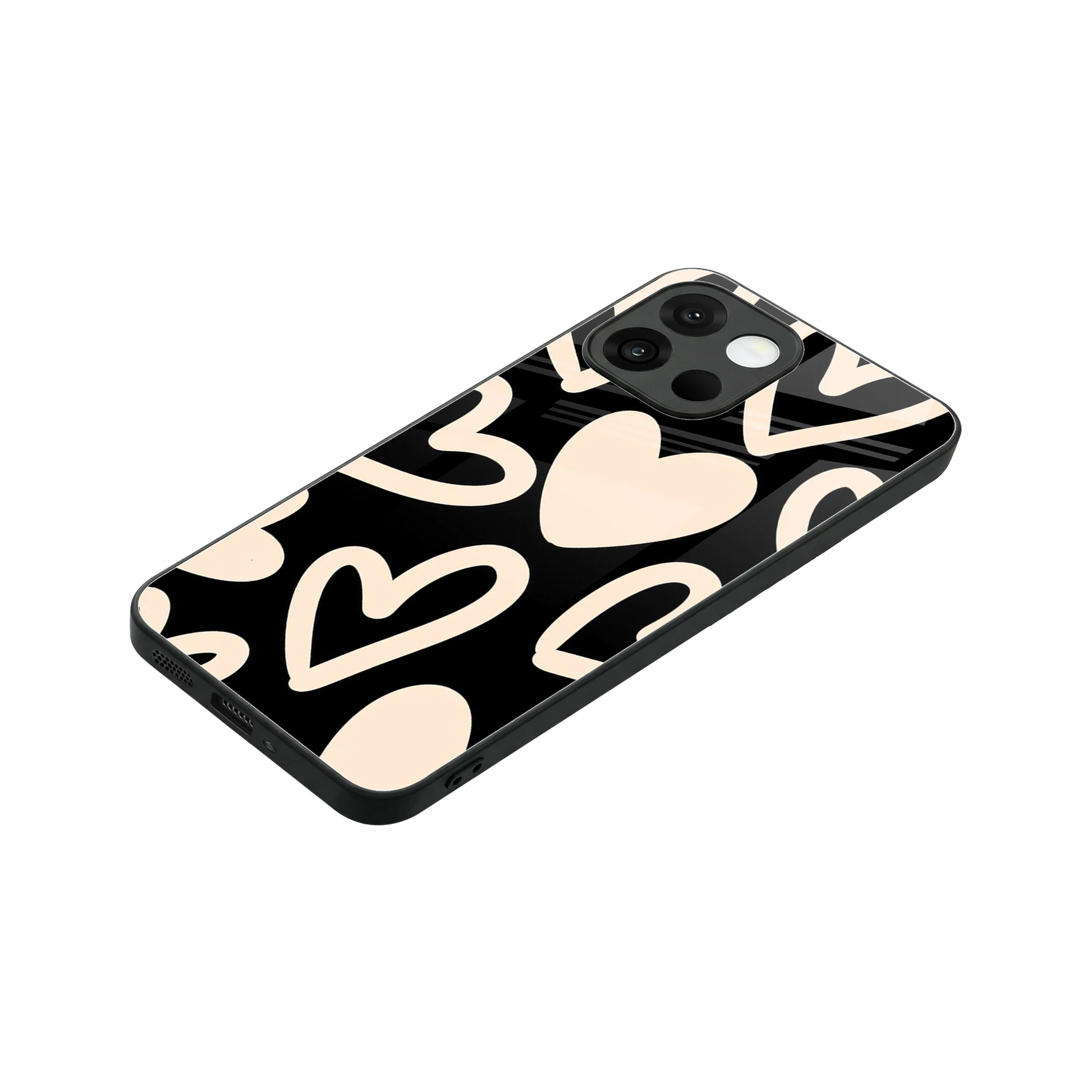 Eternal Hearts stylish phone case for oneplus 13s | glossy glass and slim fit