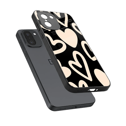 Eternal Hearts sleek oneplus 15r cover with tempered glass back and TPU edges