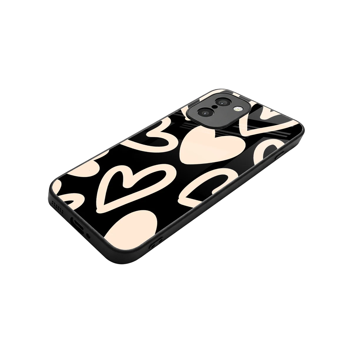 Eternal Hearts stylish phone case for oneplus 15r | glossy glass and slim fit