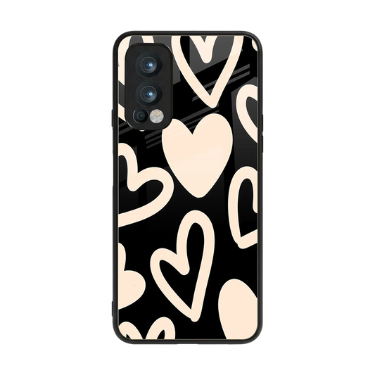 Eternal Hearts back phone cover | glass case for oneplus nord 2