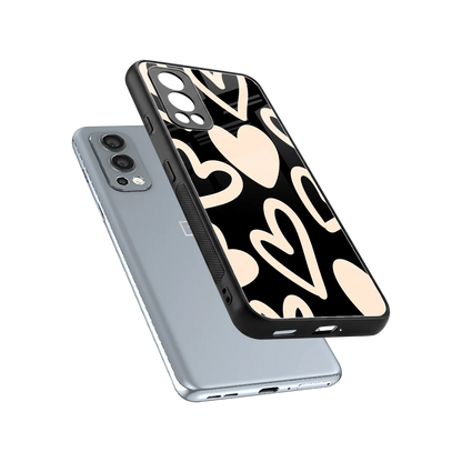 Eternal Hearts sleek oneplus nord 2 cover with tempered glass back and TPU edges