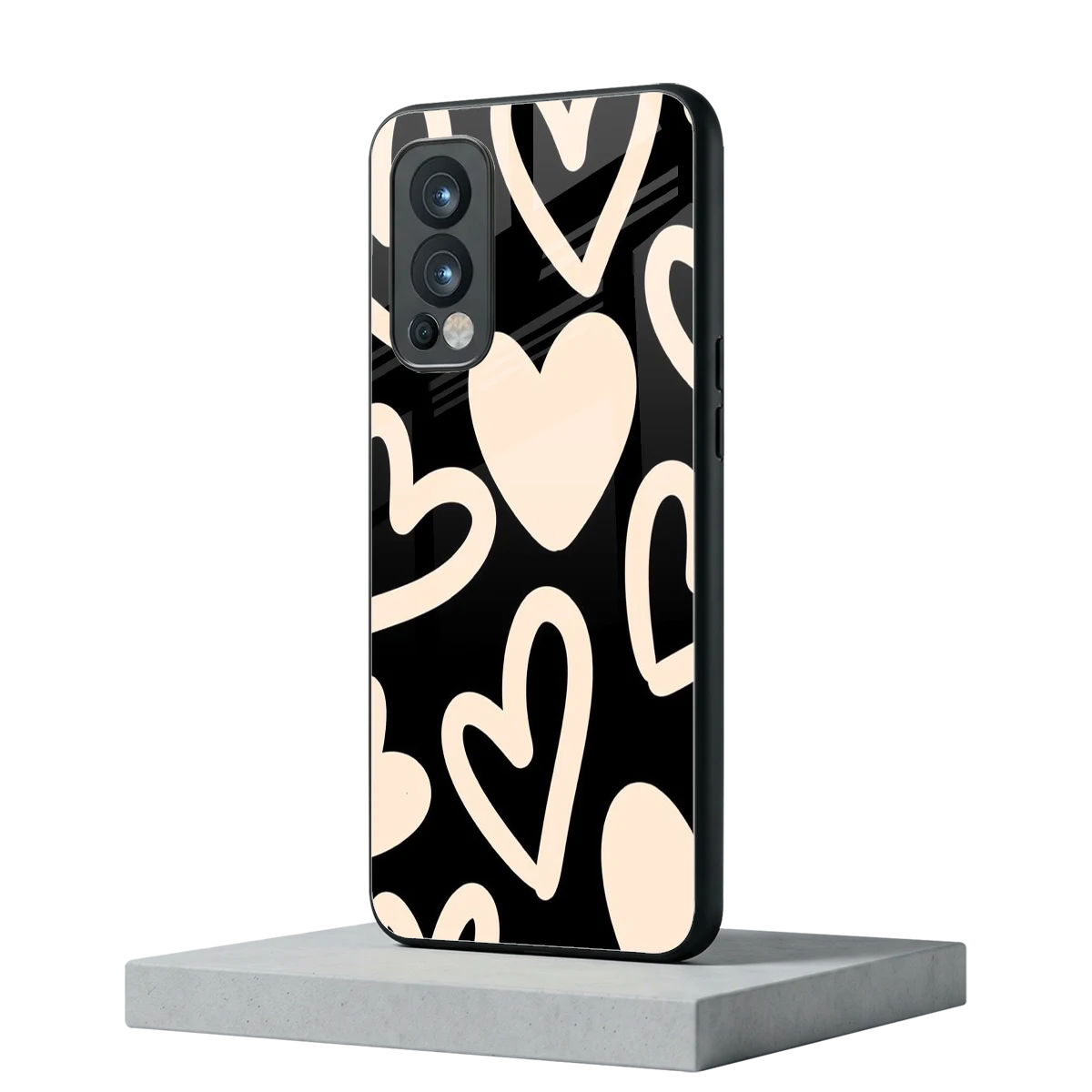 Eternal Hearts oneplus nord 2 mobile cover | shockproof glass phone case