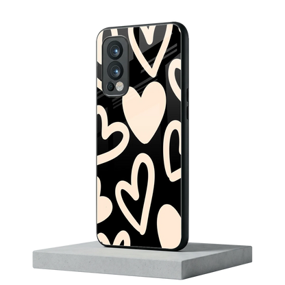 Eternal Hearts oneplus nord 2 mobile cover | shockproof glass phone case