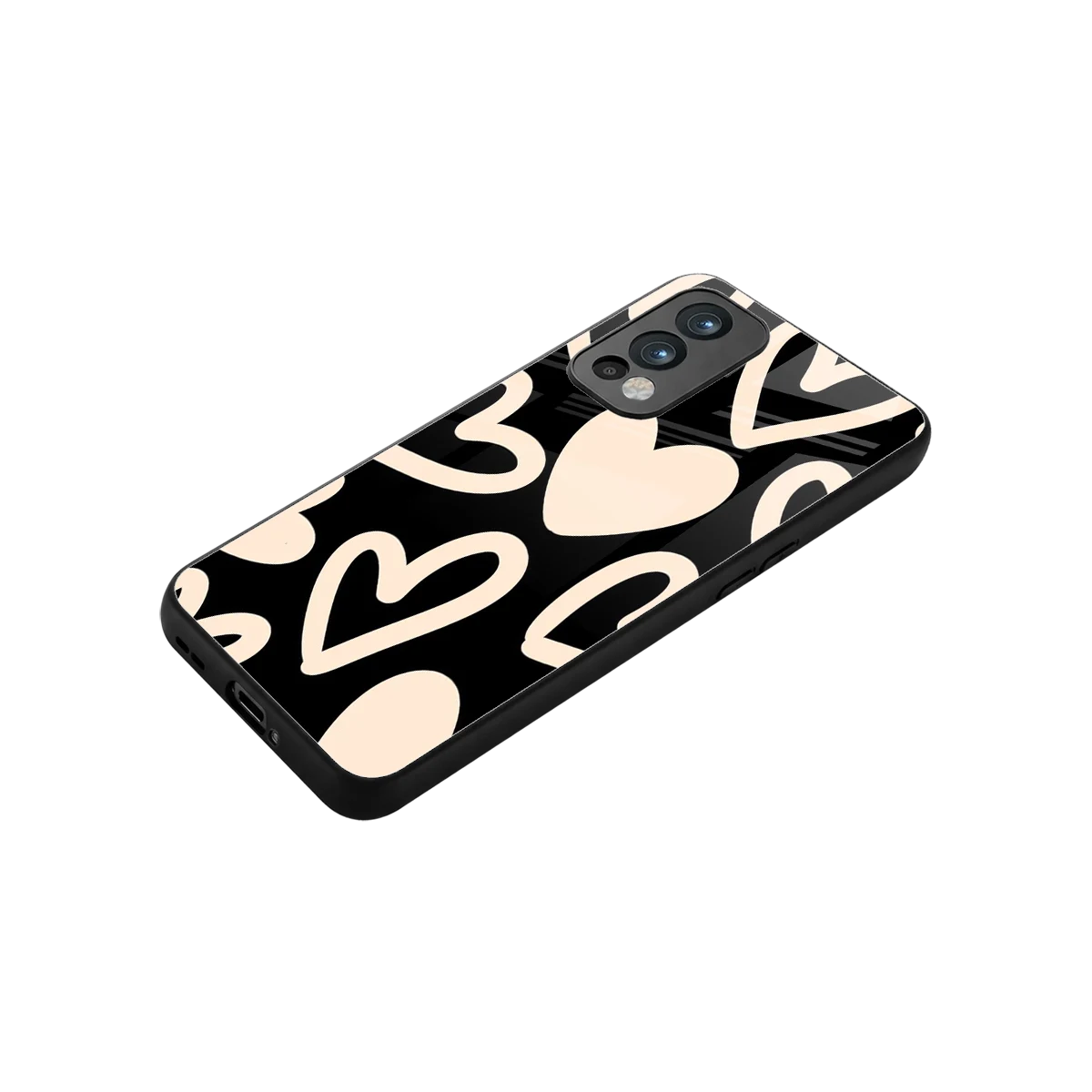 Eternal Hearts stylish phone case for oneplus nord 2 | glossy glass and slim fit