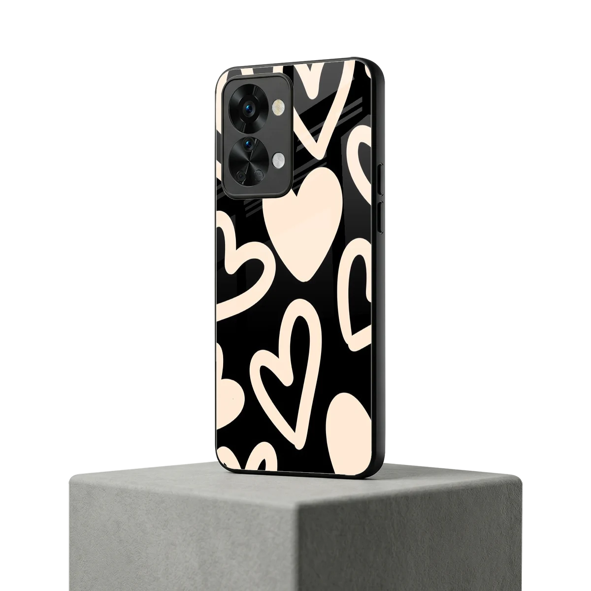 Eternal Hearts oneplus nord 2t mobile cover | shockproof glass phone case