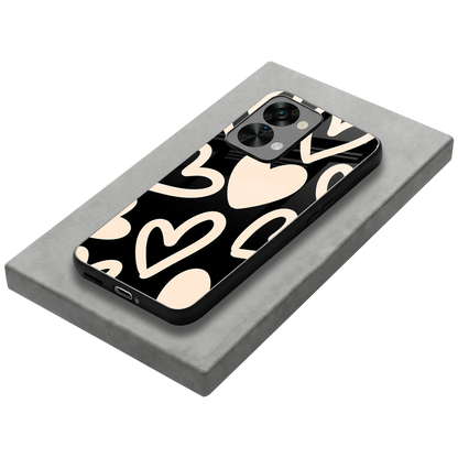 Eternal Hearts stylish phone case for oneplus nord 2t | glossy glass and slim fit